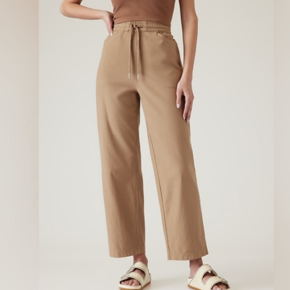 Athleta Tan Straight Leg Pants